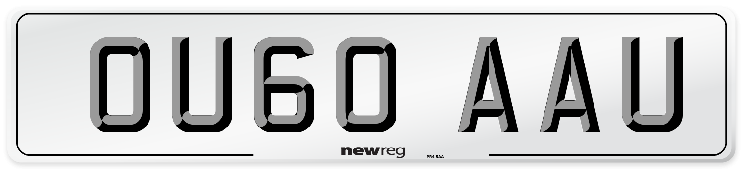 OU60 AAU Number Plate from New Reg